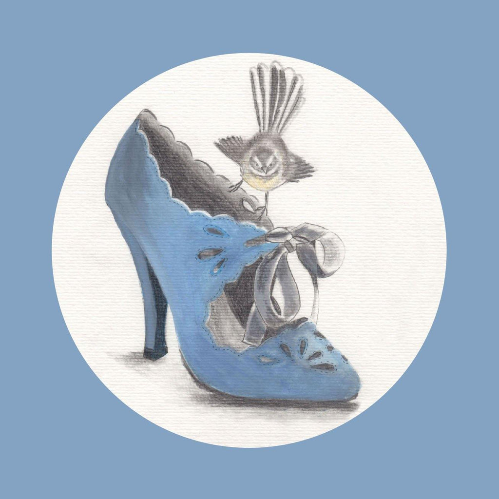 Blue Shoe Greeting Card - Melissa Sharplin