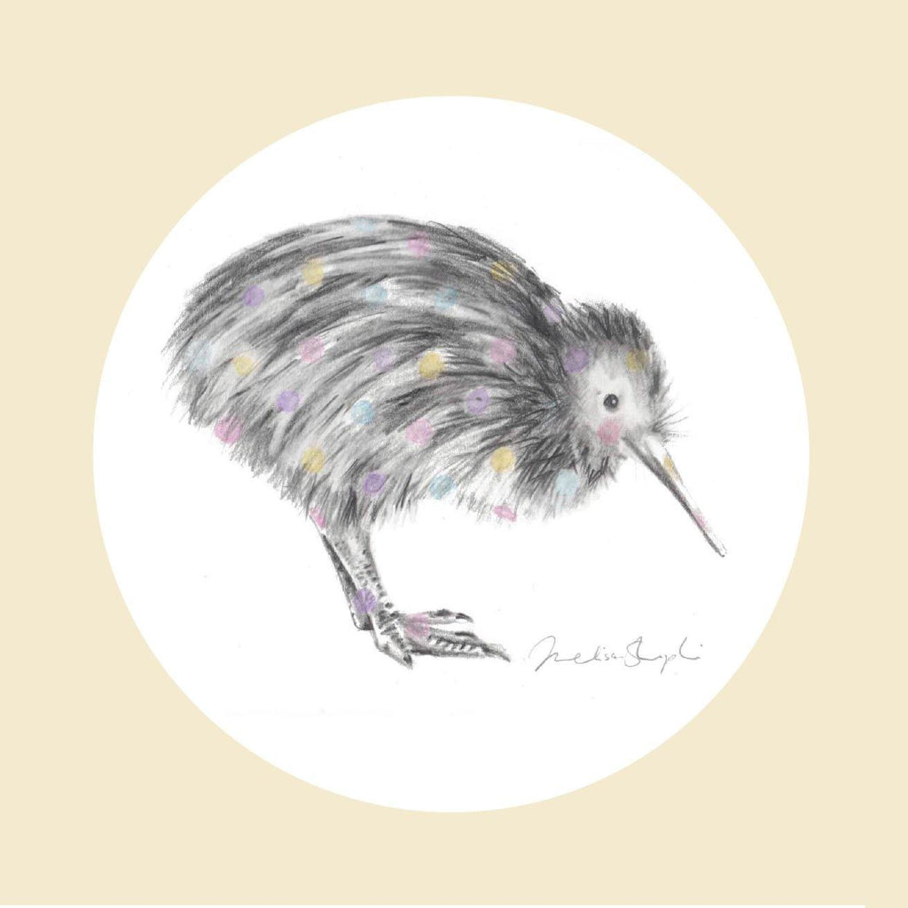 Little Spotted Kiwi Natural Greeting Card - Melissa Sharplin