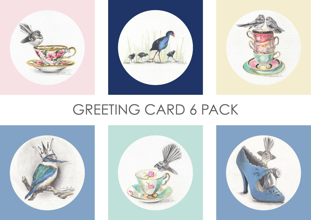 Greeting Card Six Pack - Birds - Melissa Sharplin