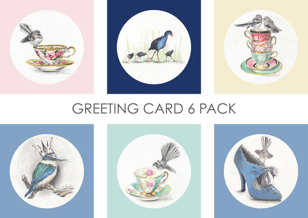 Greeting Card Six Pack - Birds - Melissa Sharplin