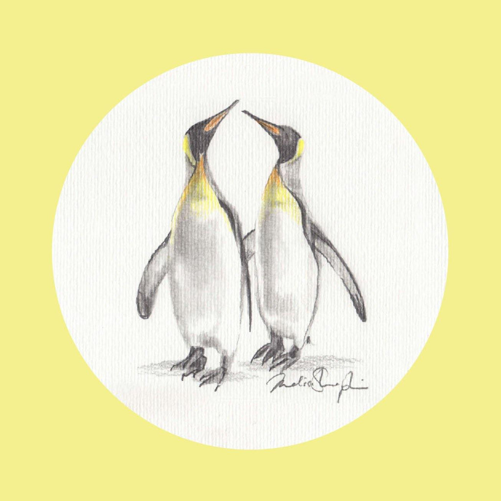 Emperor Penguins Greeting Card - Melissa Sharplin
