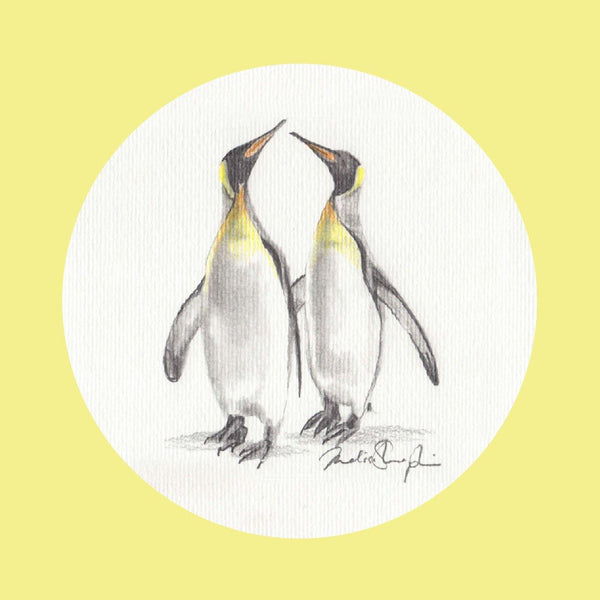 Emperor Penguins Greeting Card - Melissa Sharplin