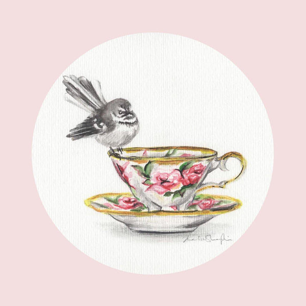 Fantail Rose Greeting Card - Melissa Sharplin