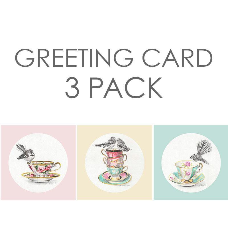 Greeting Card Three Pack  - Fantails - Melissa Sharplin