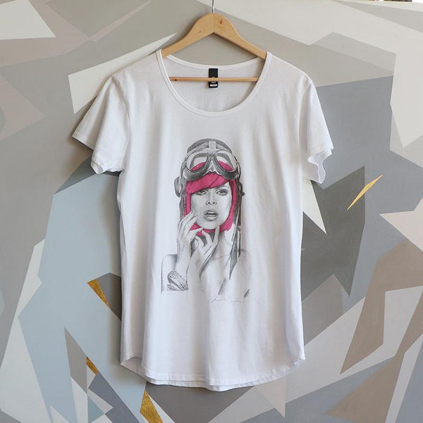Miss Aviator Limited Edition Berry POP - XL Mali Women's T Shirt - Melissa Sharplin
