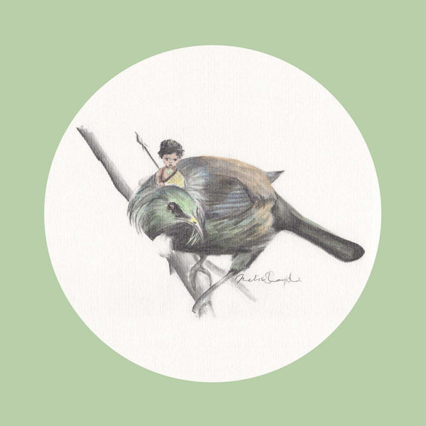 Tane and Tui Greeting Card - Melissa Sharplin