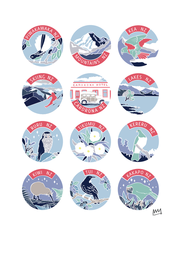 NZ POSTER - WINTER PALETTE - Melissa Sharplin